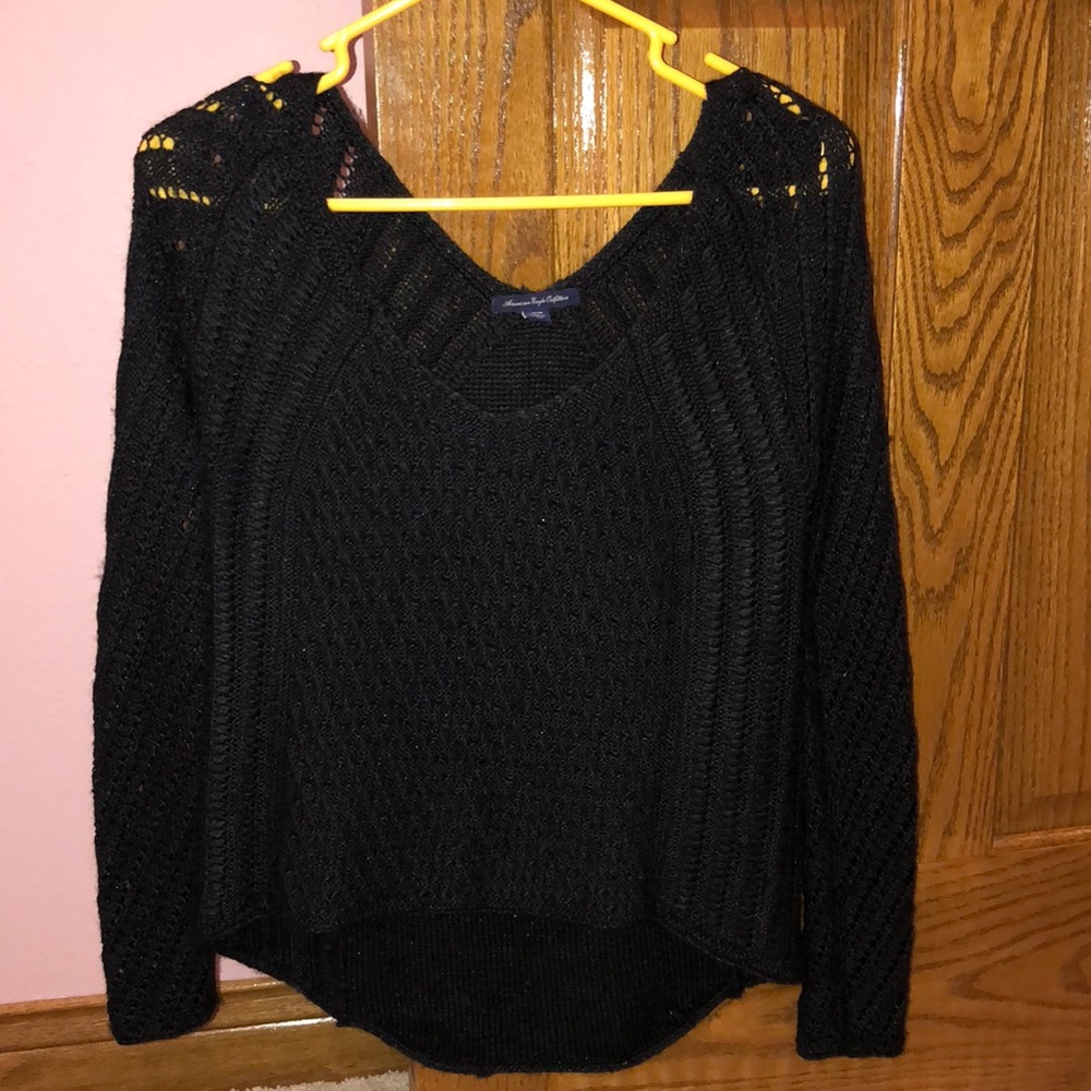 Black knit sweater